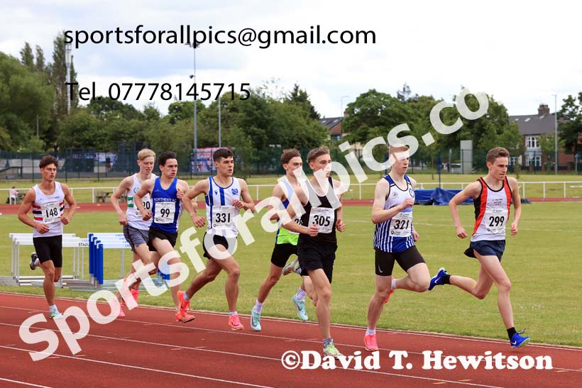 Mens Under-20s 800 metres, 2024 Northern Senior and Under-20s Track and Field Champs, Middlesbrough.  Photo: David T. Hewitson/Sports for All Pics